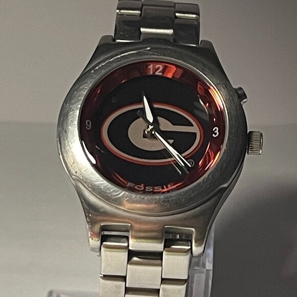 Georgia Bulldogs NCAA Stainless-Steel Kaleido Watch by Fossil NEW